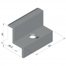 EcoFix End - Clema de capăt pentru fixarea panourilor fotovoltaice 30–35 mm, aluminiu natural și negru