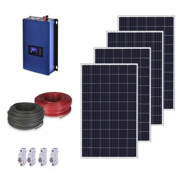 Kit complet  invertor 1000W + 4 panouri 265W, 1060W in total